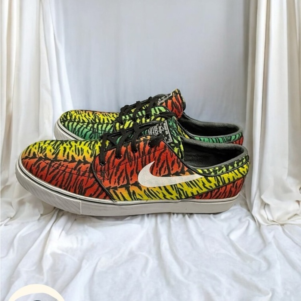 Nike shoes SB Zoom Stefan Janoski Rasta Tie-Dye Tiger Stripe Sneakers Size 12